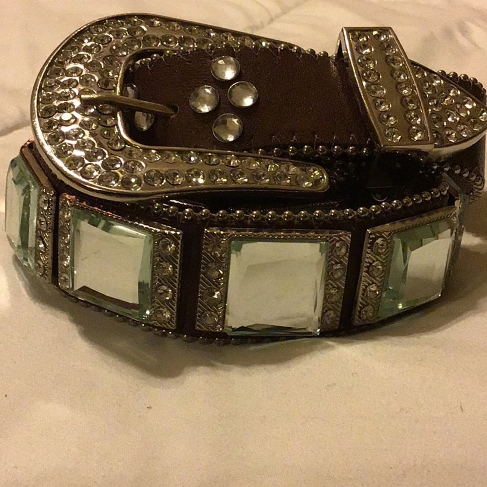 Leather Rhinestone Belt🌟 - Picture 6 of 7